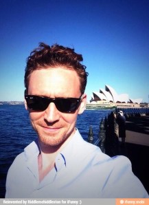 Tom Hiddleston while visiting Australia